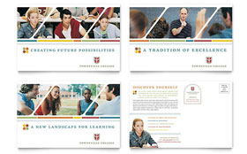 College & University Postcard Template Design