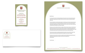 College & University Business Card & Letterhead Template Design