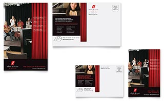 Music School Postcard Template