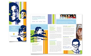 Learning Center & Elementary School Brochure Template