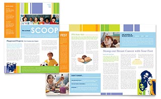 Learning Center & Elementary School Newsletter Template