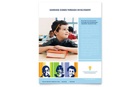 Learning Center & Elementary School Flyer Template Design