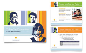 Learning Center & Elementary School PowerPoint Presentation Template Design