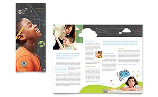 Education Foundation & School Tri Fold Brochure Template