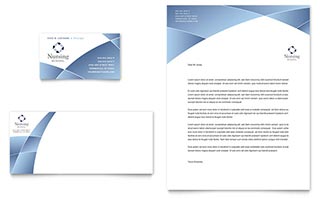 Nursing School Hospital Business Card & Letterhead Template