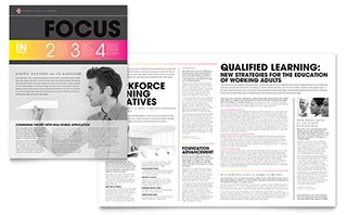 Adult Education & Business School Newsletter Template