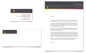 Adult Education & Business School Business Card & Letterhead Template Design