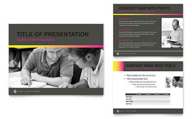 Adult Education & Business School PowerPoint Presentation Template Design