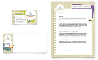 Kindergarten Business Card & Letterhead Template