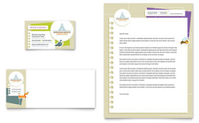 Kindergarten Business Card & Letterhead Template Design