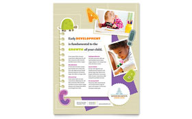 Kindergarten Flyer Template Design