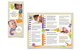 Kindergarten Tri Fold Brochure Template