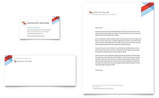 Community College Business Card & Letterhead Template