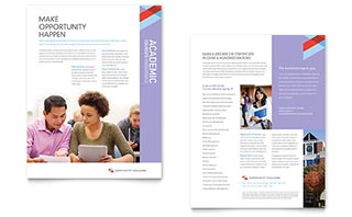 Community College Datasheet Template