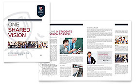 High School Brochure Template Design