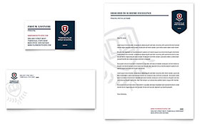 High School Business Card & Letterhead Template Design