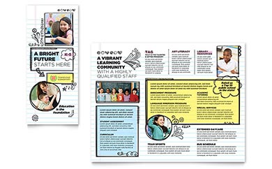 Elementary School Brochure Design Example