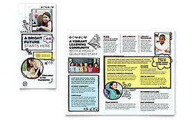 Elementary School Brochure Template Design