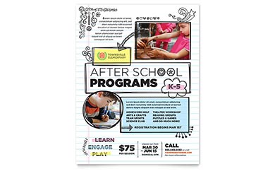 Elementary School Flyer Design Example