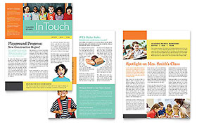 Charter School Newsletter Template Design