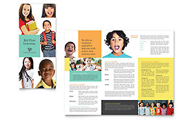 Charter School Tri Fold Brochure Template Design