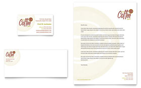 Coffee Shop Business Card & Letterhead Template Design