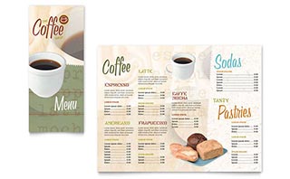 Coffee Shop Take-out Brochure Template