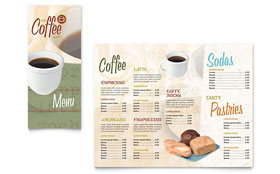 Coffee Shop Take-out Brochure Template Design