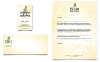 Italian Pasta Restaurant Business Card & Letterhead Template