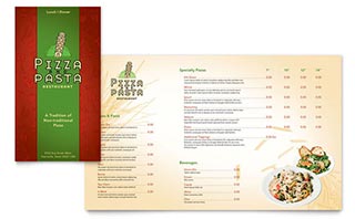 Italian Pasta Restaurant Take-out Brochure Template