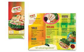 Mexican Restaurant Take-out Brochure Template Design