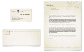 Cafe Deli Business Card & Letterhead Template Design