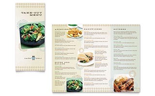 Cafe Deli Take-out Brochure Template