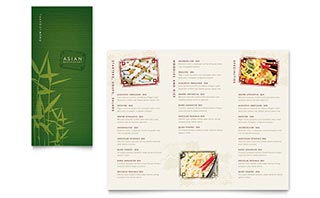 Asian Restaurant Take-out Brochure Template