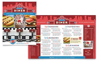 American Diner Restaurant Menu Template