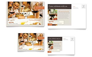 Bistro & Bar Postcard Template