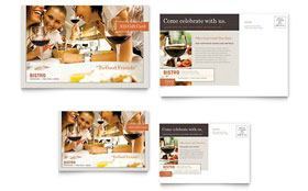 Bistro & Bar Postcard Template Design