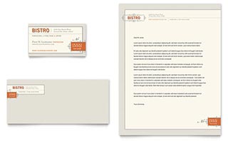 Bistro & Bar Business Card & Letterhead Template