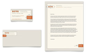 Bistro & Bar Business Card & Letterhead Template Design