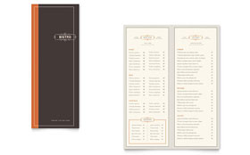 Bistro & Bar Take-out Brochure Template Design