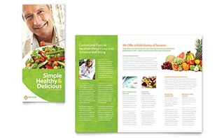 Nutritionist & Dietitian Tri Fold Brochure Template