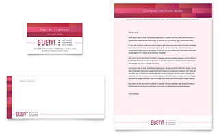 Corporate Event Planner & Caterer Business Card & Letterhead Template