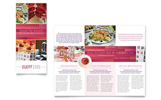 Corporate Event Planner & Caterer Tri Fold Brochure Template