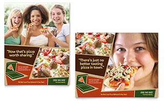 Pizza Pizzeria Restaurant Poster Template