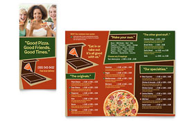 Pizza Pizzeria Restaurant Take-out Brochure Template Design