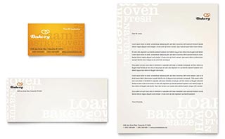 Artisan Bakery Business Card & Letterhead Template