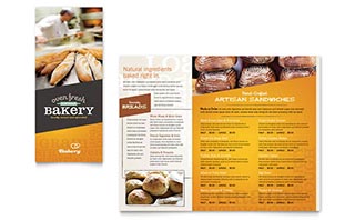 Artisan Bakery Take-out Brochure Template