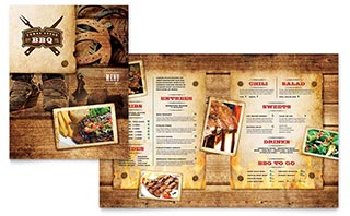 Steakhouse BBQ Restaurant Menu Template