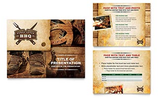 Steakhouse BBQ Restaurant PowerPoint Presentation Template