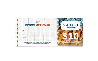 Seafood Restaurant Gift Certificate Template